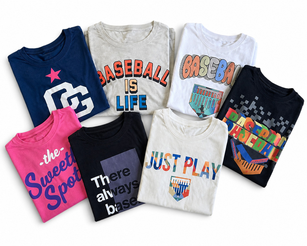 Plate Crate Baseball Graphic T-Shirt & Hoodie Tee Bundle Lot of 7 Size Small